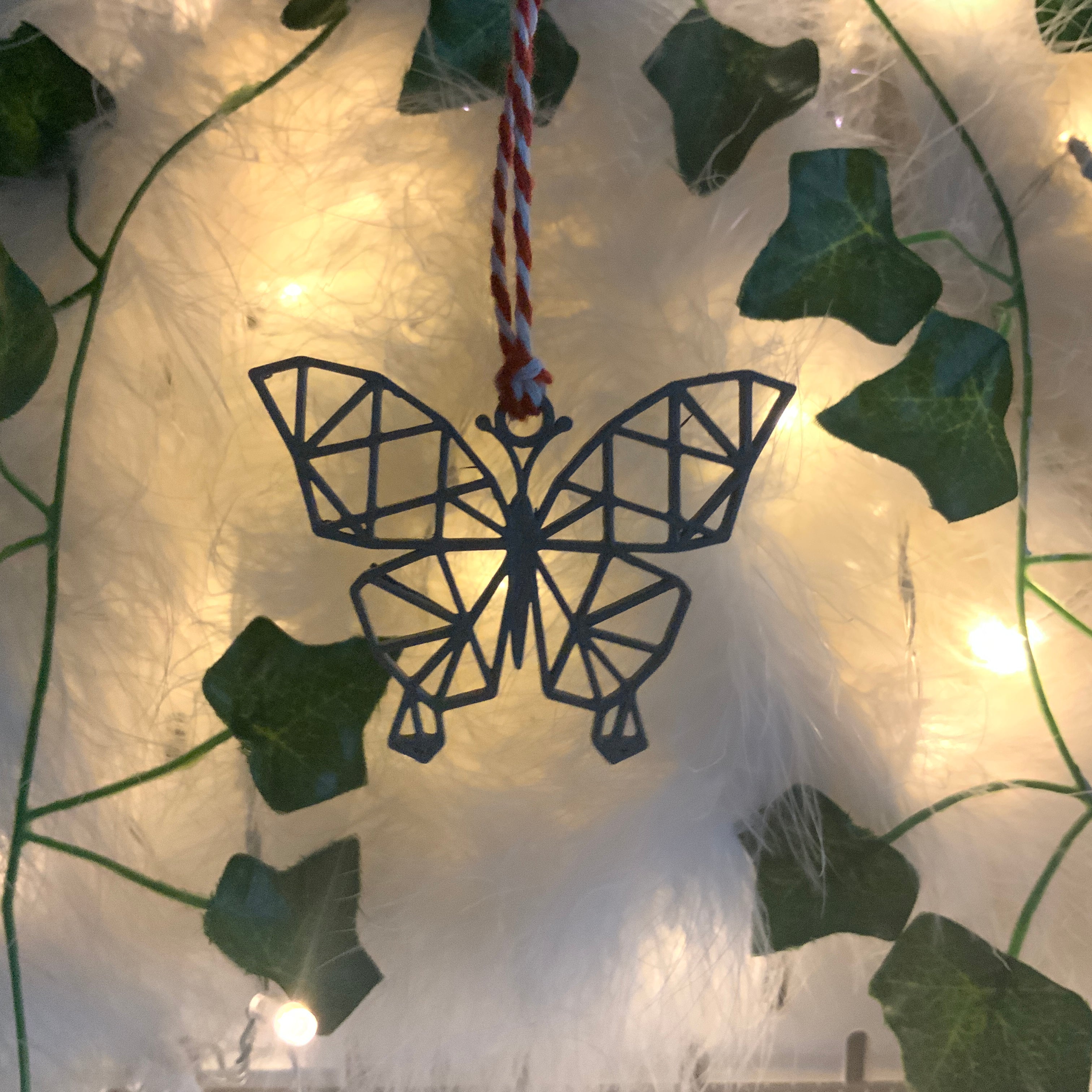 Geometric Butterfly Christmas Decoration