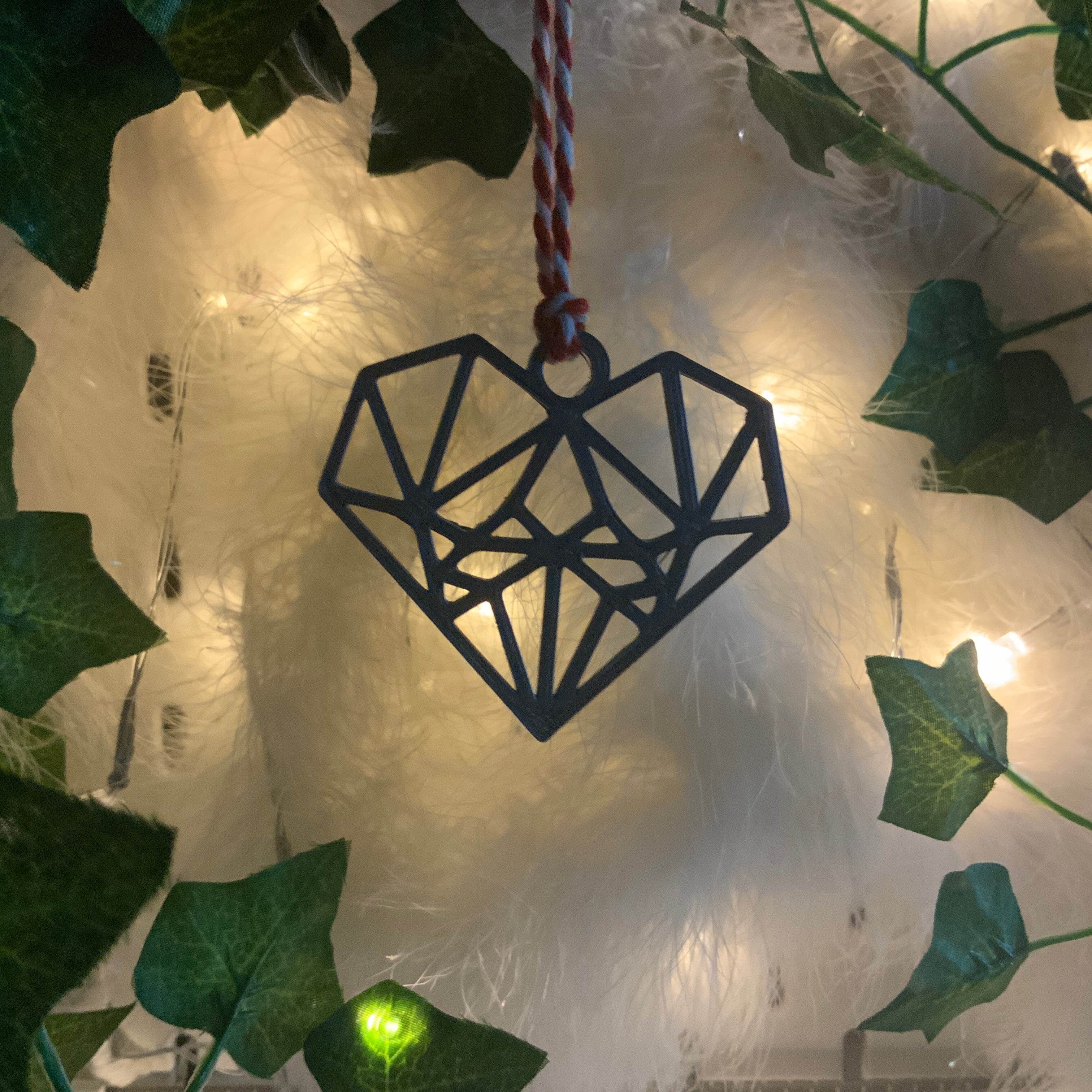 Geometric Heart Christmas Decoration