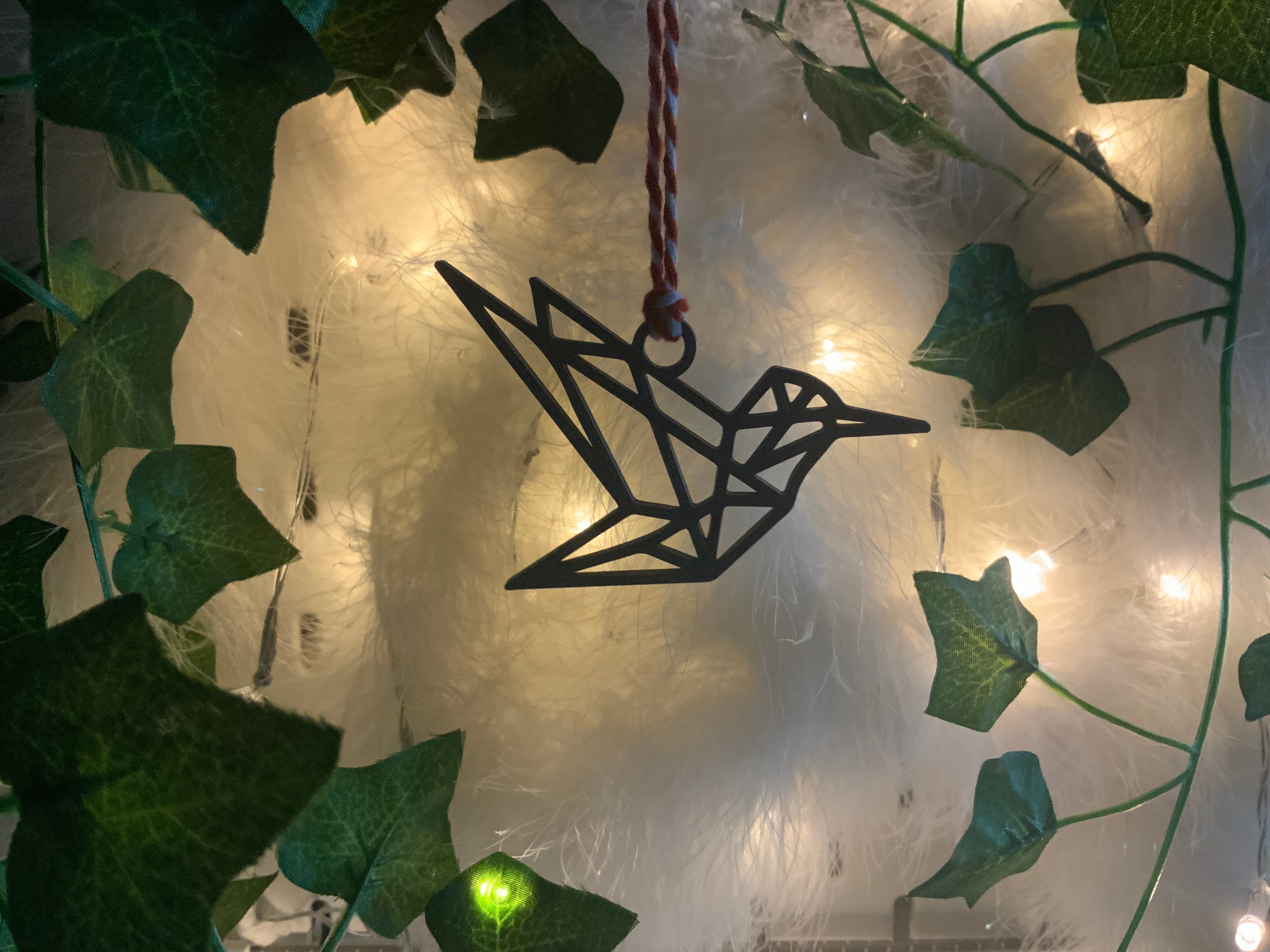 Geometric Humming Bird Christmas Decoration