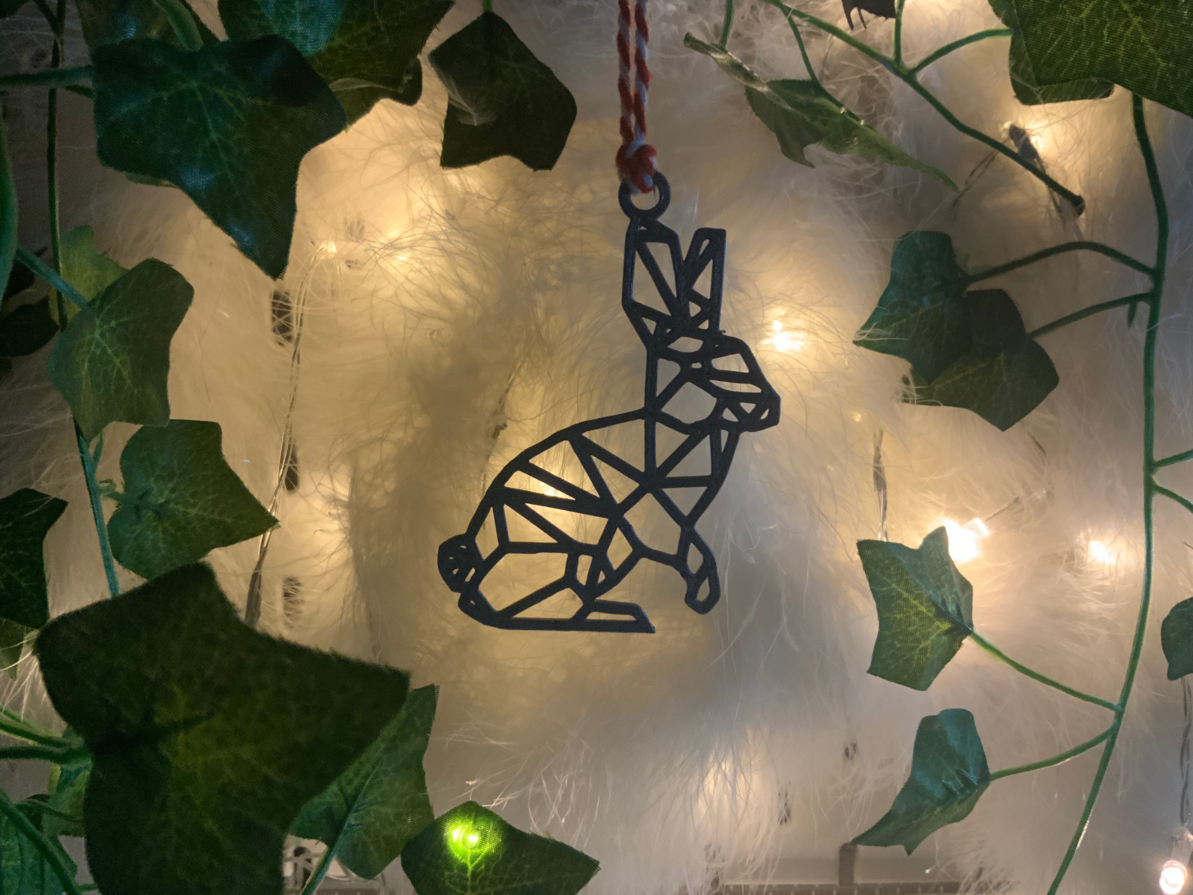 Geometric Rabbit Christmas Decoration