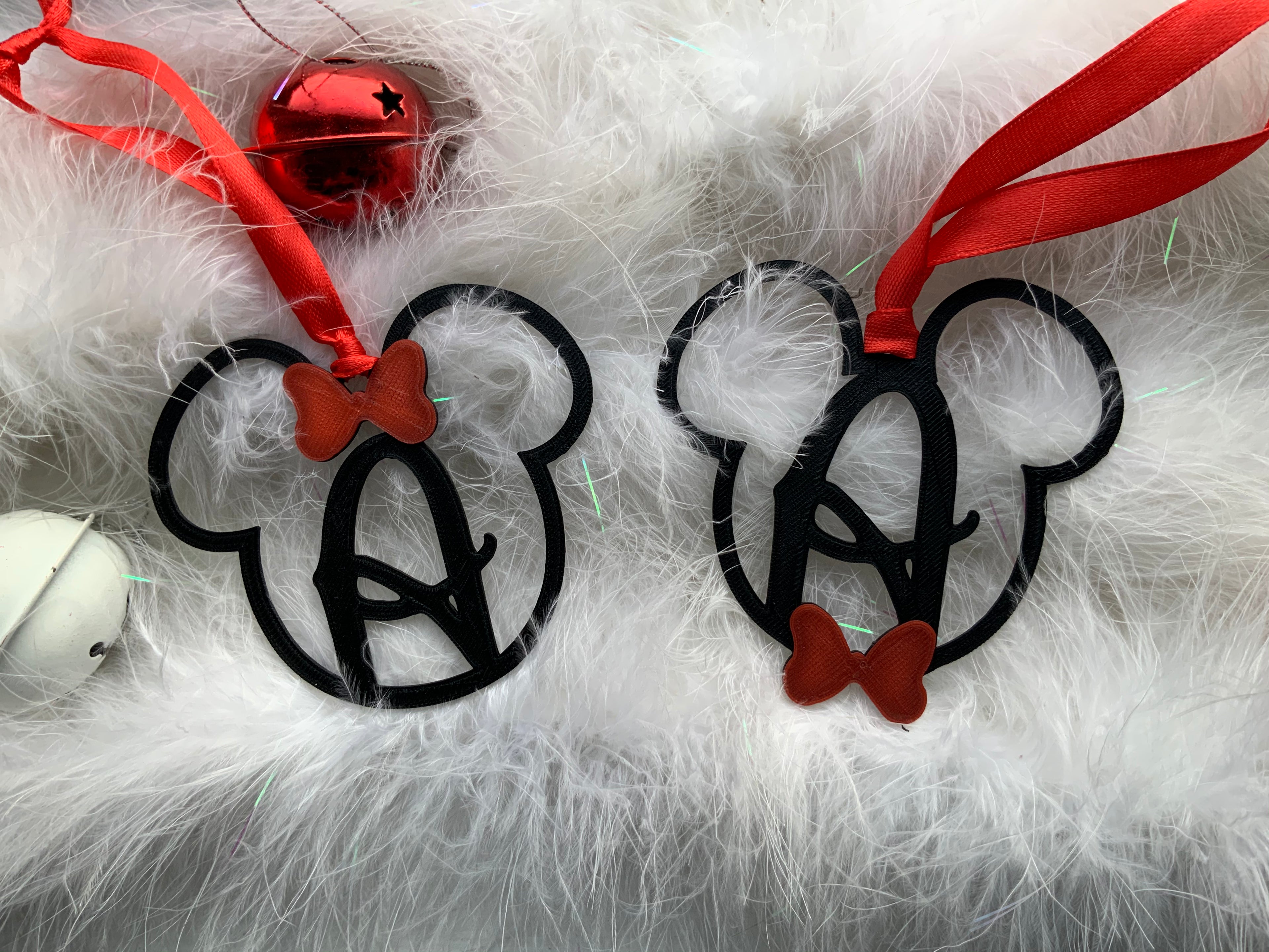 Mickey & Minnie Lettered Christmas Decorations